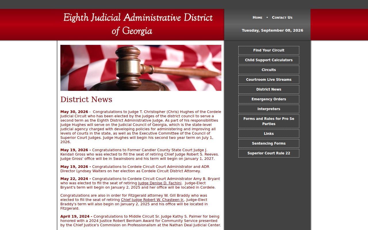 Eighth District dated court administration news