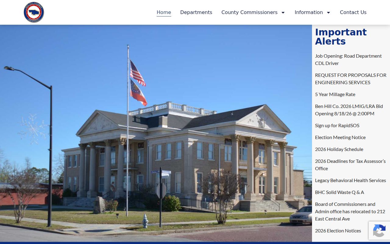 Ben Hill County official government home